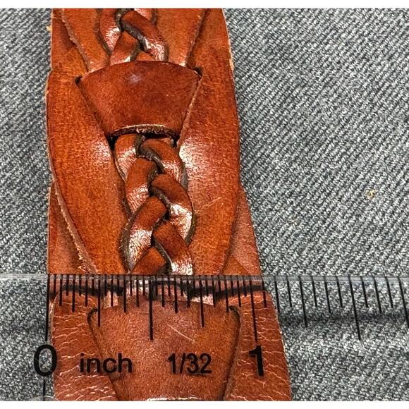 Vintage Trafalgar Braided Leather Belt - Picture 7 of 8